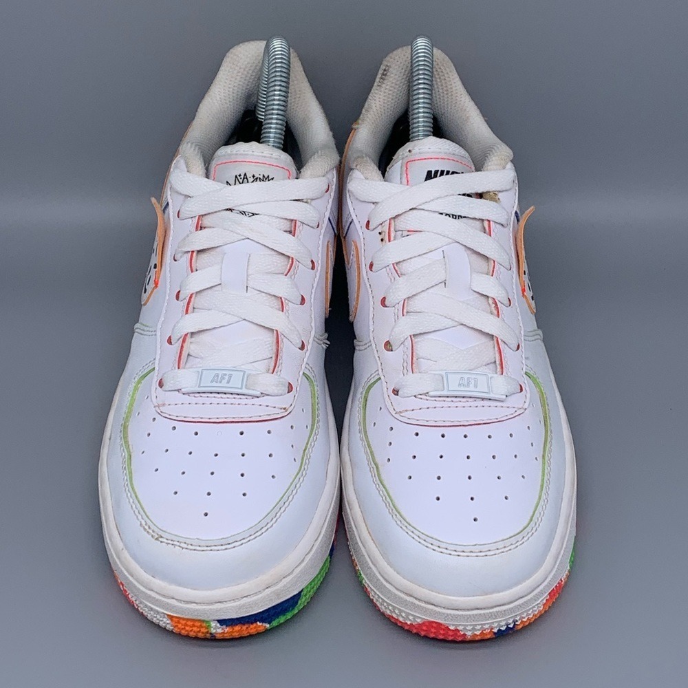 Nike Air Force 1 Low‎ LV8 GS Doodle White Multi Color Shoes  DV1366-111 Mens 5Y - Picture 2 of 10